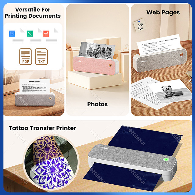 Peripage A4 Thermal Printer Tattoo Drawing Stencil Copier Transfer Machine  Multi-Function Label Maker Printing A40 Thermal Paper - AliExpress